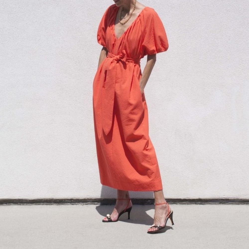 New with tags Mara Hoffman Alora Dress in Poppy | Size L | SOLD OUT ONLINE